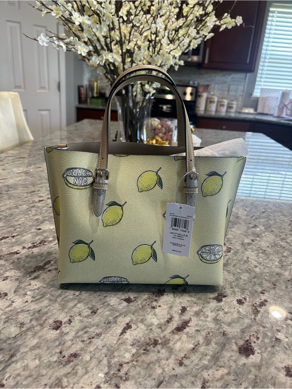 Coach Lemon Print Small Tote -NWT - Picture 2 of 6